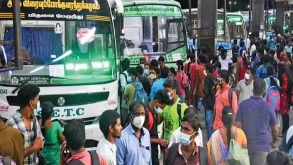 சென்னையை காலிசெய்த 6 லட்சம் பேர்.. கோயம்பேட்டில் அலைமோதும் கூட்டம்.. கடும் நெரிசல்-மக்கள் அவதி