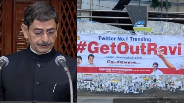 டிவிட்டரில் டிரென்ட்டான #GetoutRavi.. நன்றி தெரிவித்து சென்னையில் பரபரக்கும் போஸ்டர்