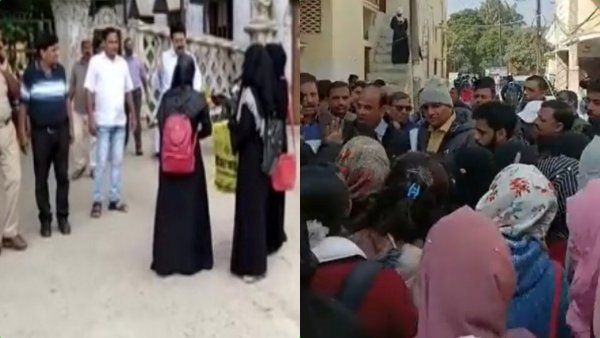 புர்கா அணிந்த மாணவிகளுக்கு அனுமதி மறுக்கப்பட்டதால் உ.பி கல்லூரியில் அதிர்ச்சி.. பெரும் பரபரப்பு!