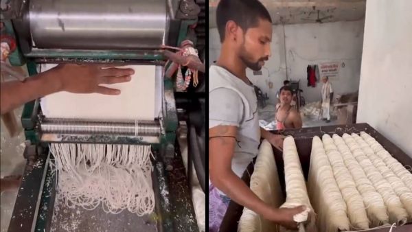 நூடுல்ஸ் சாப்பிட போறீங்களா?.. ஒரு நிமிஷம் இந்த வீடியோவை பாருங்க.. இப்படியா தயாராகிறது?