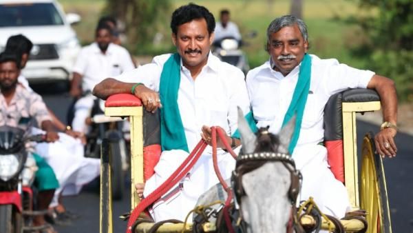 லகானை பிடித்த அன்பில் மகேஷ்.. “ஒருவன் ஒருவன் முதலாளி”.. குதிரை வண்டியில் ஏறி சீறிப்பாய்ந்த அமைச்சர்!