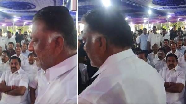 சான்ஸே இல்லை.. ஆளுநர் மாளிகையில் ஓபிஎஸ்ஸை பார்த்து ஈபிஎஸ் கொடுத்த ரியாக்சன்.. பரவும் வீடியோ