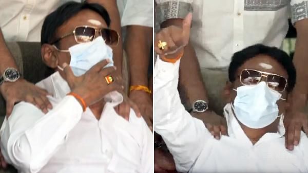 எப்படி இருந்தார்..கையை கூட அசைக்க முடியலயே! சக்கர நாற்காலியில் விஜயகாந்த்! கண்ணீர் விட்ட தொண்டர்கள்