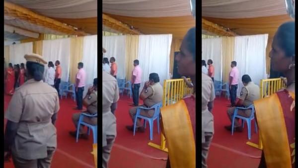 என்ன அலட்சியம்.! தேசிய கீதம் இசைக்கும்போது அவமதித்த நாமக்கல் எஸ்ஐ! பாய்ந்தது அதிரடி நடவடிக்கை