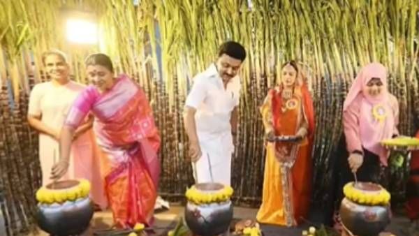 பசுவுக்கு அகத்திக்கீரை.. மனைவியோடு பொங்கல் விழாவில் முதல்வர் ஸ்டாலின்! நலத்திட்ட உதவிகள் வழங்கல்