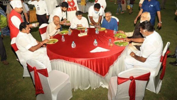 ராஜ் பவனில் 2 முன்னாள் ஆளுநர்கள்.. 2 மாஜி முதல்வர்கள்.. ஒவ்வொரு டேபிளாக சென்று பேசிய ஆளுநர் ரவி!