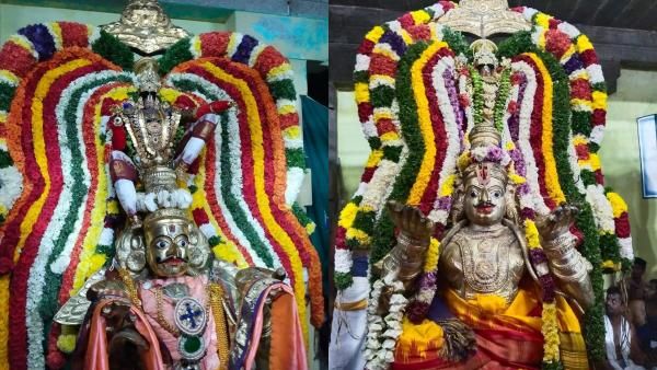 திருமங்கைஆழ்வாருக்கு தரிசனம்..திருநாங்கூரில் தங்க கருடவாகனத்தில் உலா வந்த 11 பெருமாள்கள்