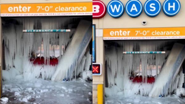 அமெரிக்காவில் பனியால் வந்த சோதனை! சர்வீஸ் சென்ற காருக்கு நேர்ந்த கதியை பாருங்க!