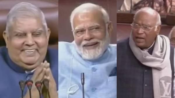 கார்கே சொன்ன அந்த வார்த்தை.. கையெடுத்து கும்பிட்ட சபாநாயகர்.. குலுங்கி குலுங்கி சிரித்த பிரதமர் மோடி