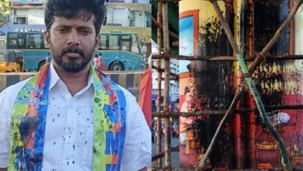 “பொற்கொல்லரை” அவமதிச்சுட்டாங்க.. கோவை மேல்பாலத்தில் கண்ணகி ஓவியத்தில் தார் பூச்சு! கைது செய்த போலீஸ்