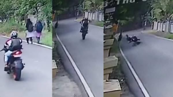 தொடரும் அட்டகாசம்.. சாலையில் பைக் சாகசம் செய்த இளைஞர்.. கல்லூரி மாணவி கவலைக்கிடம்.. தூக்கிய போலீஸ்