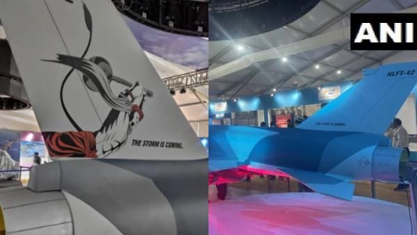 எச்எல்எப்டி 42 போர் விமானத்தில் அனுமன் படம்..பெங்களூர் விமான கண்காட்சியில் சர்ச்சை.. அதிரடி நீக்கம்