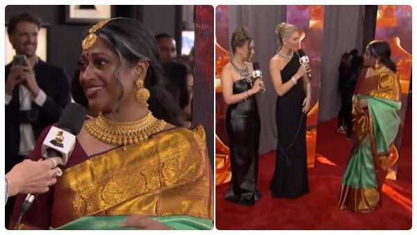 அமெரிக்காவில் கிராமிய விருது வழங்கும் விழா.. காஞ்சிபுரம் பட்டுப் புடவையில் அசத்திய அனெட்.. யார் இவர்?