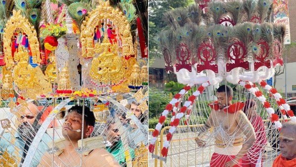 சிங்கப்பூரில் எதிரொலித்த அரோகரா முழக்கம்.. கொரோனாவிற்கு பின் கொண்டாடிய தைப்பூச திருவிழா