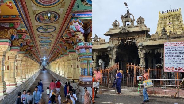 தட்டில் காணிக்கை வேண்டாம்..உண்டியலில் போடுங்கள்..ராமேஸ்வரம் கோவிலில் உத்தரவு..சோபனா ரவியின் பதிவு