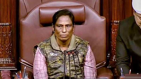 ராஜ்யசபா தலைவர் இருக்கையில் அமர்ந்து அவையை சிறிது நேரம் நடத்திய பி.டி உஷா..காரணம் இதுதான்