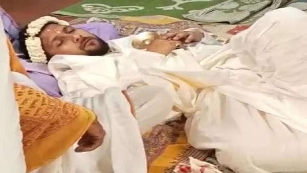 மிதமிஞ்சிய போதை..மணமேடையிலேயே மட்டையான மாப்பிள்ளை..திருமணத்தை நிறுத்திய மணப்பெண்