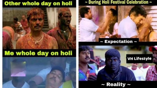 இன்னைக்கு ஹோலி கொண்டாடுறவங்களாம் யாருனு நெனச்ச.. ஸ்கூல்ல இங்க் பேனாவுல சட்டைல கோடு போட்டவைய்கதான்!