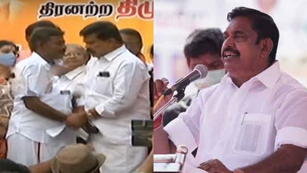 எடப்பாடி ஒரு.. அந்த வார்த்தை சொன்னதுமே டக்கென மைக்கை பிடுங்கிய கரு.நாகராஜன்.. மேடையில் பரபரப்பு!