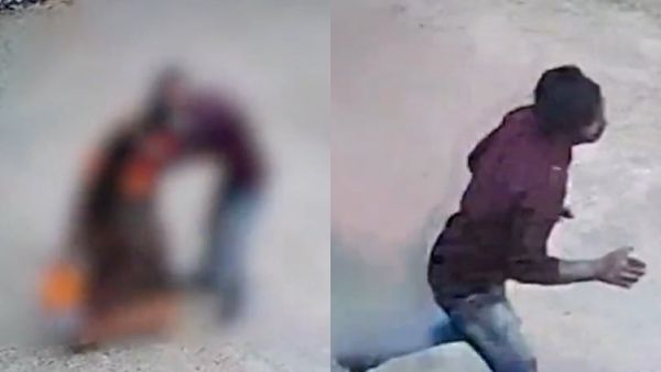 பட்டபகலில் பெண்ணை வலுக்கட்டாயமாக இழுத்து கண்டபடி முத்தம் கொடுத்த இளைஞர்.. சிசிடிவி வீடியோவில் பகீர்