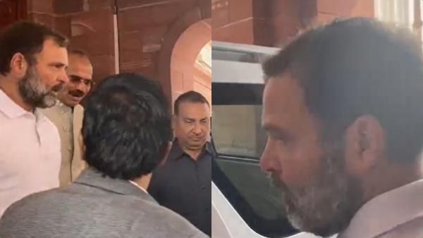 களேபரத்துக்கு நடுவே.. நாடாளுமன்றம் வந்த ராகுல் காந்தி.. ‛‛மன்னிப்பு’’ பற்றிய கேள்விக்கு ‛கூல்’ பதில்