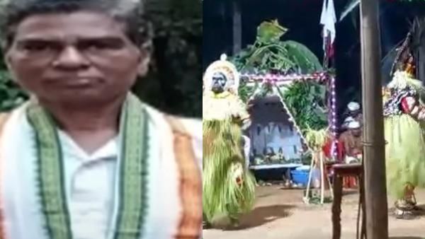 'காந்தாரா வேடம்' ஆவேசமாக நடனம் ஆடும்போதே..சரிந்து விழுந்த கலைஞர்..நடிப்பு என நினைத்த மக்கள்..சோகம்!