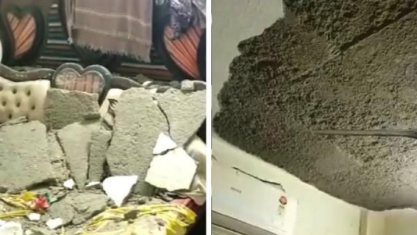 சென்னை காவலர் குடியிருப்பில் கொத்தாக பெயர்ந்து விழுந்த மேற்கூரை.. பீதியில் குடியிருப்புவாசிகள்