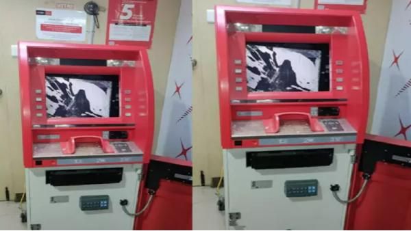 சென்னை கே.கே.நகர் ஏடிஎம் மையத்தில் கொள்ளை முயற்சி.. கல்லை வைத்து உடைக்க முயன்ற கொள்ளையர்கள்!