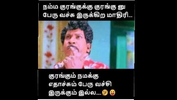 நாம குரங்குக்கு குரங்குனு பேர் வச்ச மாதிரி.. குரங்கும் நமக்கு ஒரு பேரு வச்சிருக்கும்ல