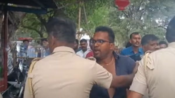 ஹெல்மெட் அணியாததற்கு இப்படியா.. போலீசார் வாலிபர் தள்ளுமுள்ளு.. கொந்தளித்த மக்கள்! பரபரத்த சேலம்