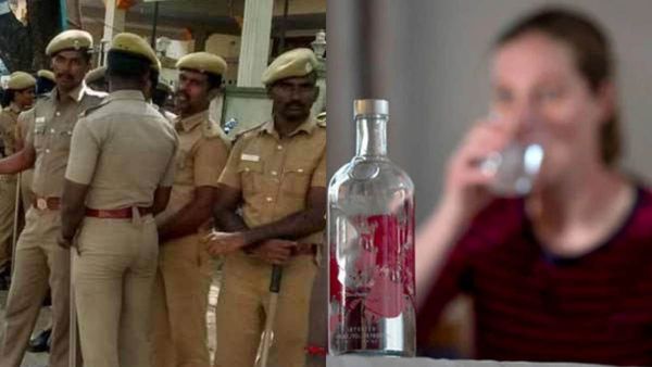 செம போதையில் பஸ்ஸை மறித்து கலாட்டா! சமாதானம் பேசிய போலீஸிடம் தலைவலிக்காத குவார்ட்டர் கேட்ட பெண்