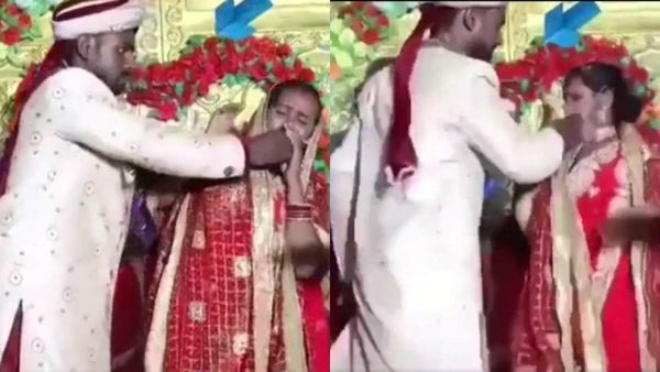 ஸ்வீட்டால் வந்த பிரச்சினை.. மணமேடையிலேயே மாறி மாறி 'பளார்' விட்ட மணமக்கள்.. களேபரமான கல்யாண வீடு