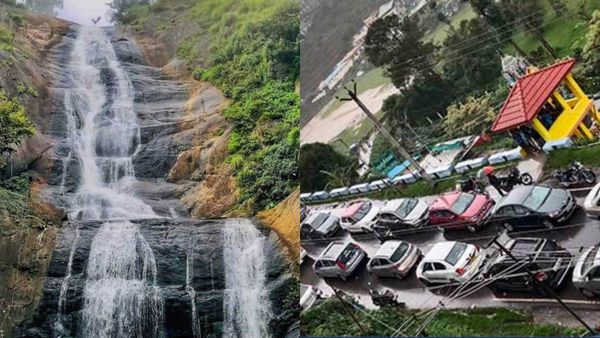 களைகட்டும் கோடை சீசன்.. கொடைக்கானல் வெள்ளிநீர் வீழ்ச்சி செக் போஸ்ட்டில் நீண்ட வரிசையில் வாகனங்கள்