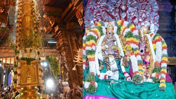 மதுரை சித்திரை திருவிழா..கற்பக விருட்ச வாகனத்தில் சுந்தரேஸ்வரர்..சிம்ம வாகனத்தில் வலம் வந்த அம்மன்