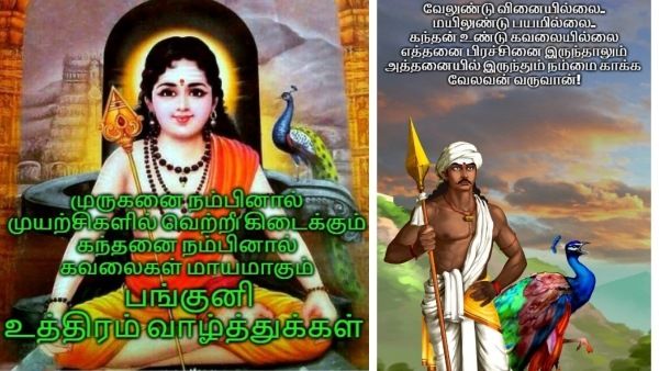 வேலுண்டு வினையில்லை..கவலைகளை தீர்க்க கந்தன் வருவான்..பங்குனி உத்திரம் வாழ்த்துக்கள்!