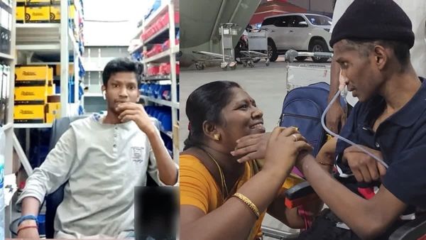 அம்மாவ தெரிதாப்பா! பஹ்ரைனில் விபத்தில் சிக்கி சென்னை வந்த மகனின் நிலையை கண்டு பதறி கதறிய தாய்!