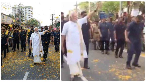 கேரளாவில்.. பூக்களுக்கு இடையே.. மோடியை நோக்கி வந்த மர்ம பொருள்.. பட்டென சுதாரித்த எஸ்பிஜி படை.. பரபர