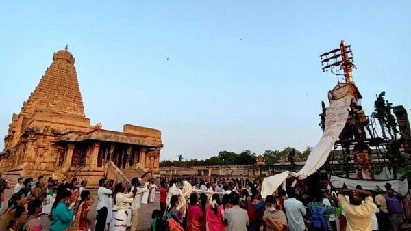 தஞ்சை பெரிய கோயிலில் சித்திரை திருவிழா..கோலாகல கொடியேற்றம்..மே 1ல் திருத்தேரோட்டம்