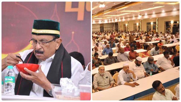 மாமா மாப்பிள்ளை உறவு! மதிமுக நடத்திய நோன்பு இஃப்தார் விழா! தலையில் தொப்பியுடன் வந்த வைகோ!