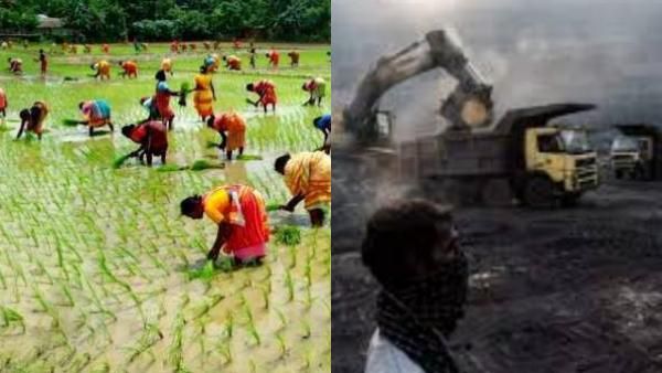 விளை நிலத்தில் நிலக்கரி சுரங்கம்..எங்கள் தலையில் விழுந்த இடி..மத்திய அரசுக்கு விவசாயிகள் எதிர்ப்பு