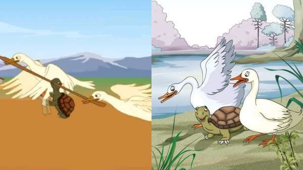 குழந்தை நீதி கதைகள்: ஓ!.. இதுதான் வாயகொடுத்து புண்ணாக்குறதா!.. ஆமையும் அன்னங்களும்