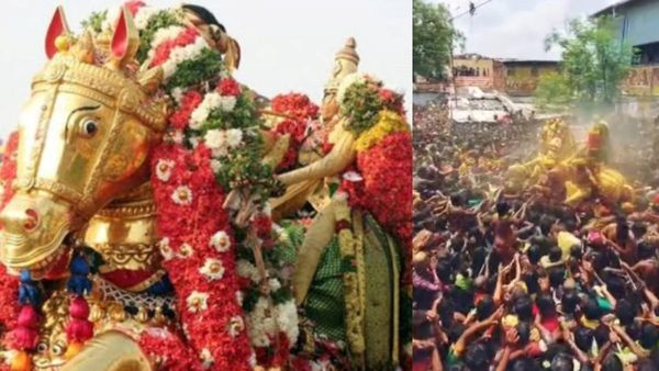 அழகா கள்ளழகா..பூப்பல்லக்கில் புறப்பட்டார்..பிரியாவிடை கொடுத்த மதுரை மக்கள்