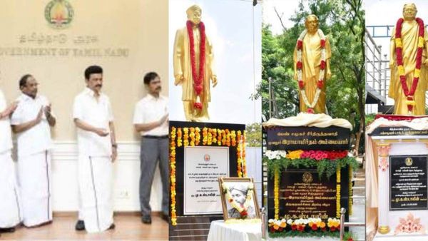 ரூ.66 லட்சம்.. மின்னும் வஉசி, மூவலூர் ராமாமிர்தம், முத்துலட்சுமி சிலைகள்! திறந்து வைத்த ஸ்டாலின்