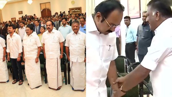 ஓபிஎஸ் கையைப் பிடித்து தங்கம் தென்னரசு சொன்ன வார்த்தை.. பிடிவாதமா மறுத்துட்டாரே! திரும்பிய தலைகள்!