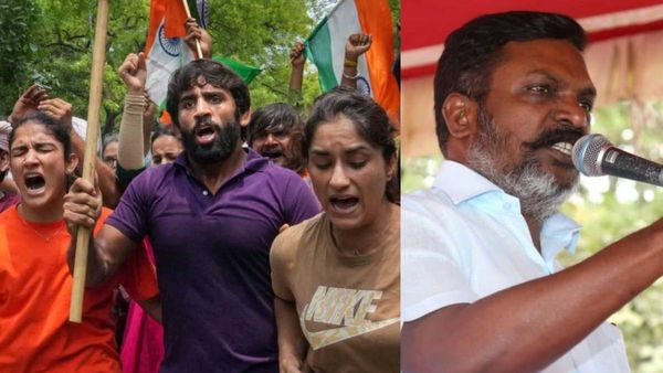 மல்யுத்த வீரர்கள் போராட்டம்! காமப்பித்து பிரிஜ் பூஷண் சரண் சிங்கை பாதுகாக்காதே.. திருமாவளவன் ட்வீட்