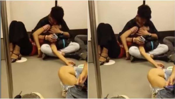 சுற்றிலும் பயணிகள்.. அலட்டிக்காமல் லிப் லாக்கில் இளம் ஜோடி.. பரவும் வீடியோ.. மெட்ரோ ரயிலில் ஷாக்!