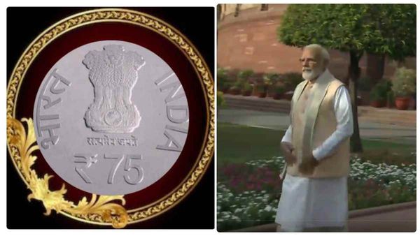 புதிய 75 ரூபாய் நாணயம்.. நாடாளுமன்ற கட்டிட திறப்பு விழாவில் வெளியிட்டார் பிரதமர் மோடி