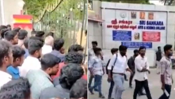 தாமதமாக வந்ததால்.. மூடப்பட்ட கதவுகள்.. உடைத்துக் கொண்டு புகுந்த தேர்வர்கள்..காஞ்சிபுரத்தில் பரபரப்பு