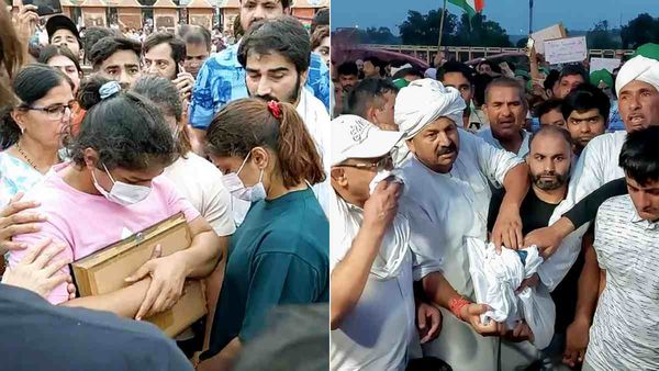 பதக்கங்களுடன் சென்ற மல்யுத்த வீரர்கள்.. கங்கை கரைக்கு திடீரென வந்த விவசாய சங்க தலைவர்.. என்ன நடந்தது