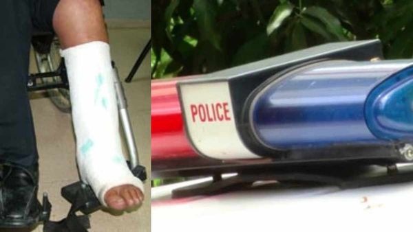 ஒண்டிக்கு ஒண்டி வர்றியா! நீ எந்த ஊரு.. போலீஸிடம் போதையில் அலப்பறை செய்த நீல டிரவுசருக்கு மாவுக்கட்டு